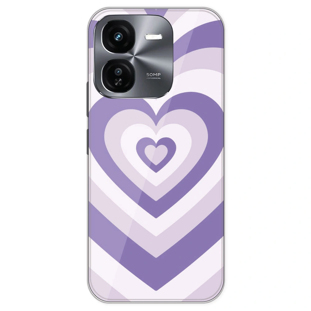 Dark Purple Hearts - Printed Silicone Case For IQOO Z9X