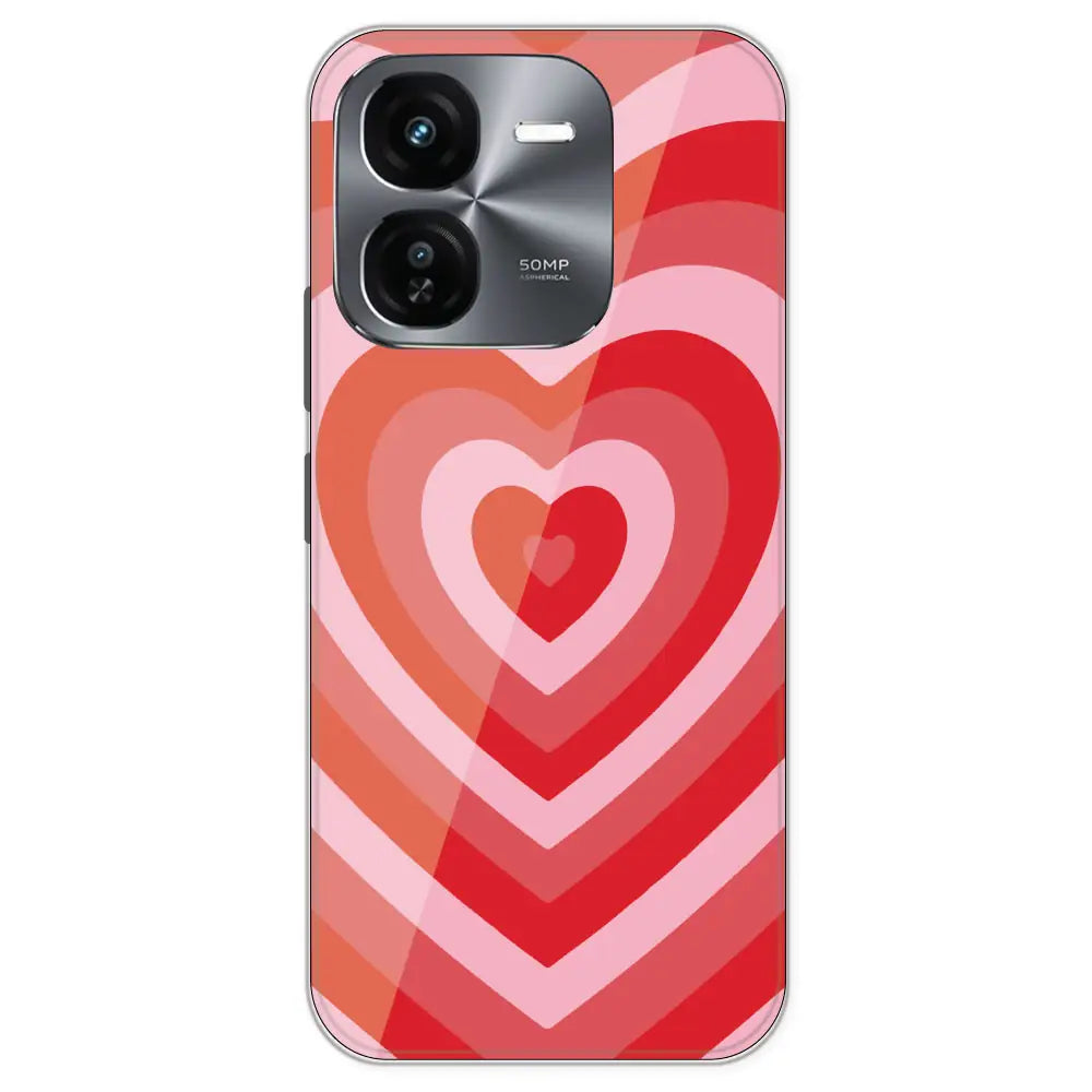 Red Hearts - Printed Silicone Case For IQOO Z9X