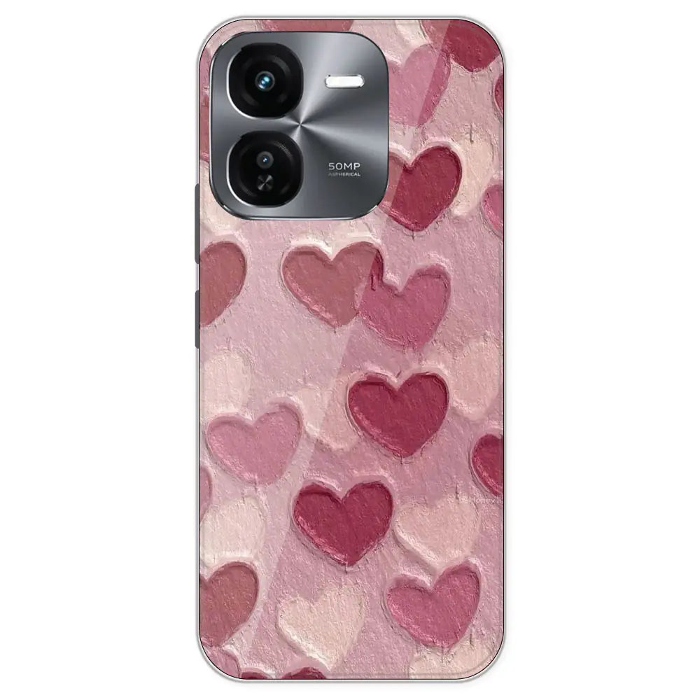 Pastel Hearts - Printed Silicone Case For IQOO Z9X