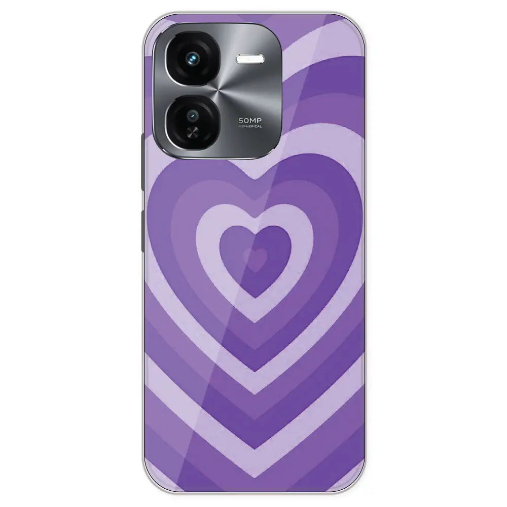 Purple Hearts - Printed Silicone Case For IQOO Z9X
