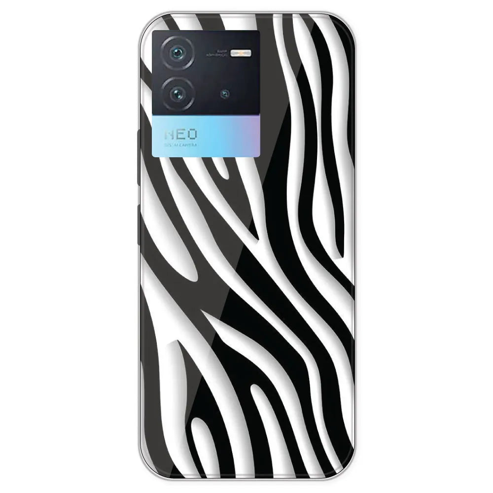 Zebra Print - Printed Silicone Case For IQOO Neo 6