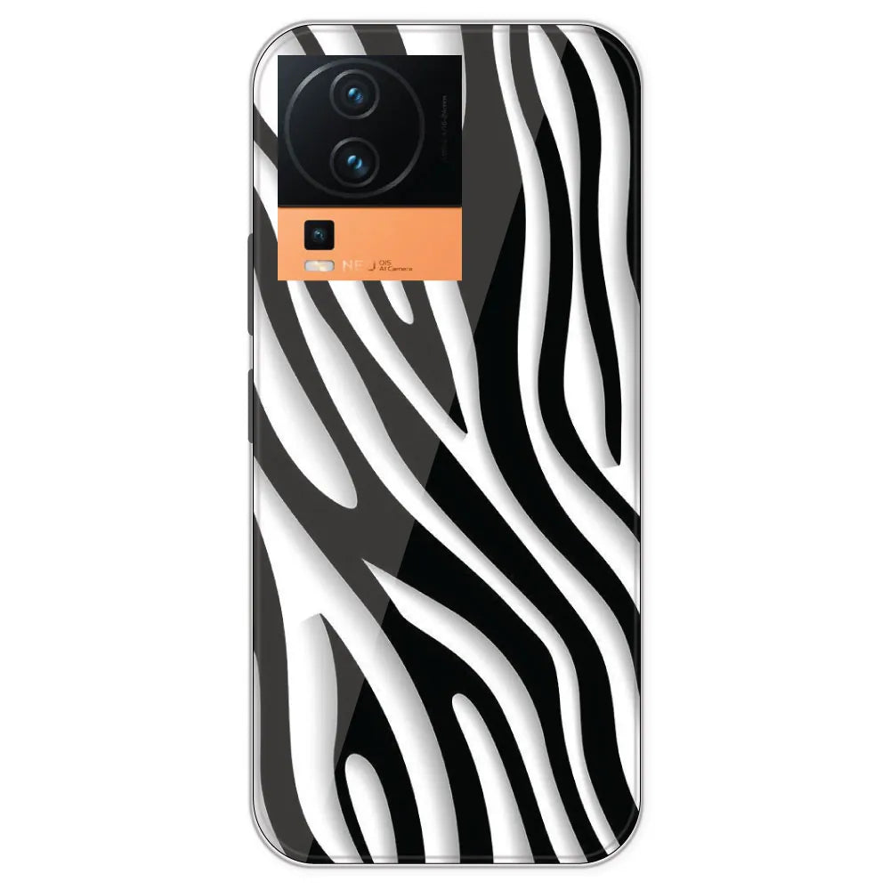 Zebra Print - Printed Silicone Case For IQOO Neo 7 Pro