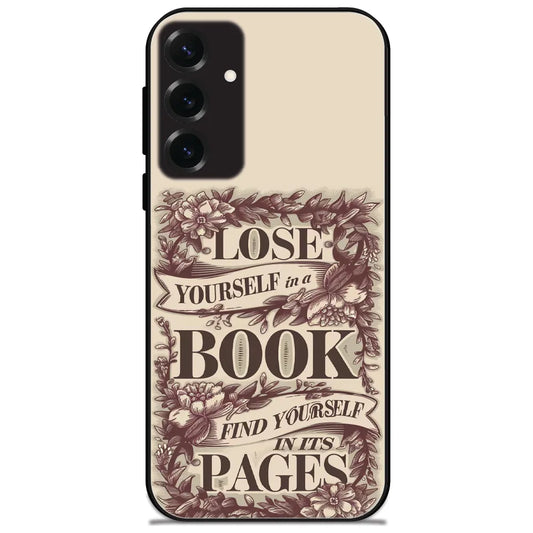 Lose Yourself In Book - Glossy Metal Silicone Case for Samsung Galaxy S25 Plus