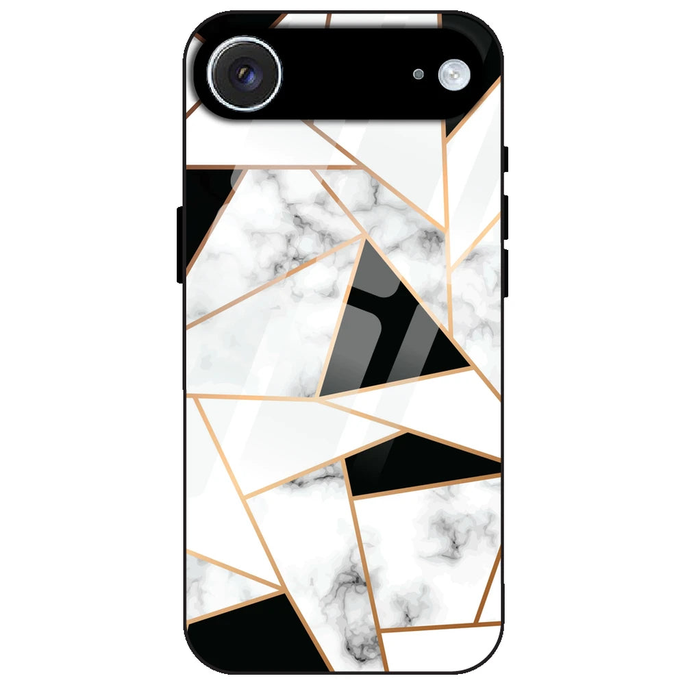 Modern Marble Geometric - Glass Case for Apple iPhone Air