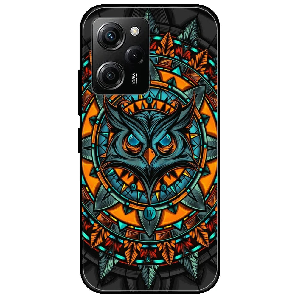 Owl Art - Glossy Metal Silicone Case for Poco X5 Pro