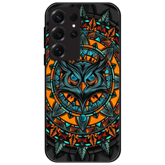 Owl Art - Glossy Metal Silicone Case for Samsung Galaxy S25 Ultra