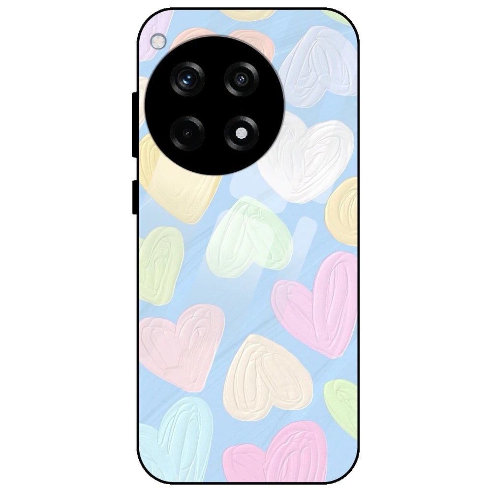 Pastel Hearts - Glass Case for OnePlus 12R