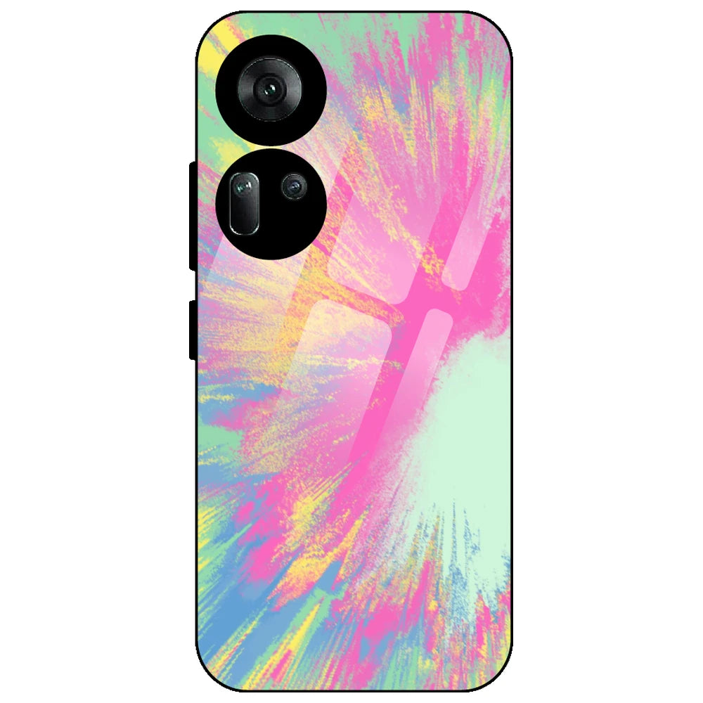 Pastel Splash Tie Dye - Glass Case for Oppo Reno 11
