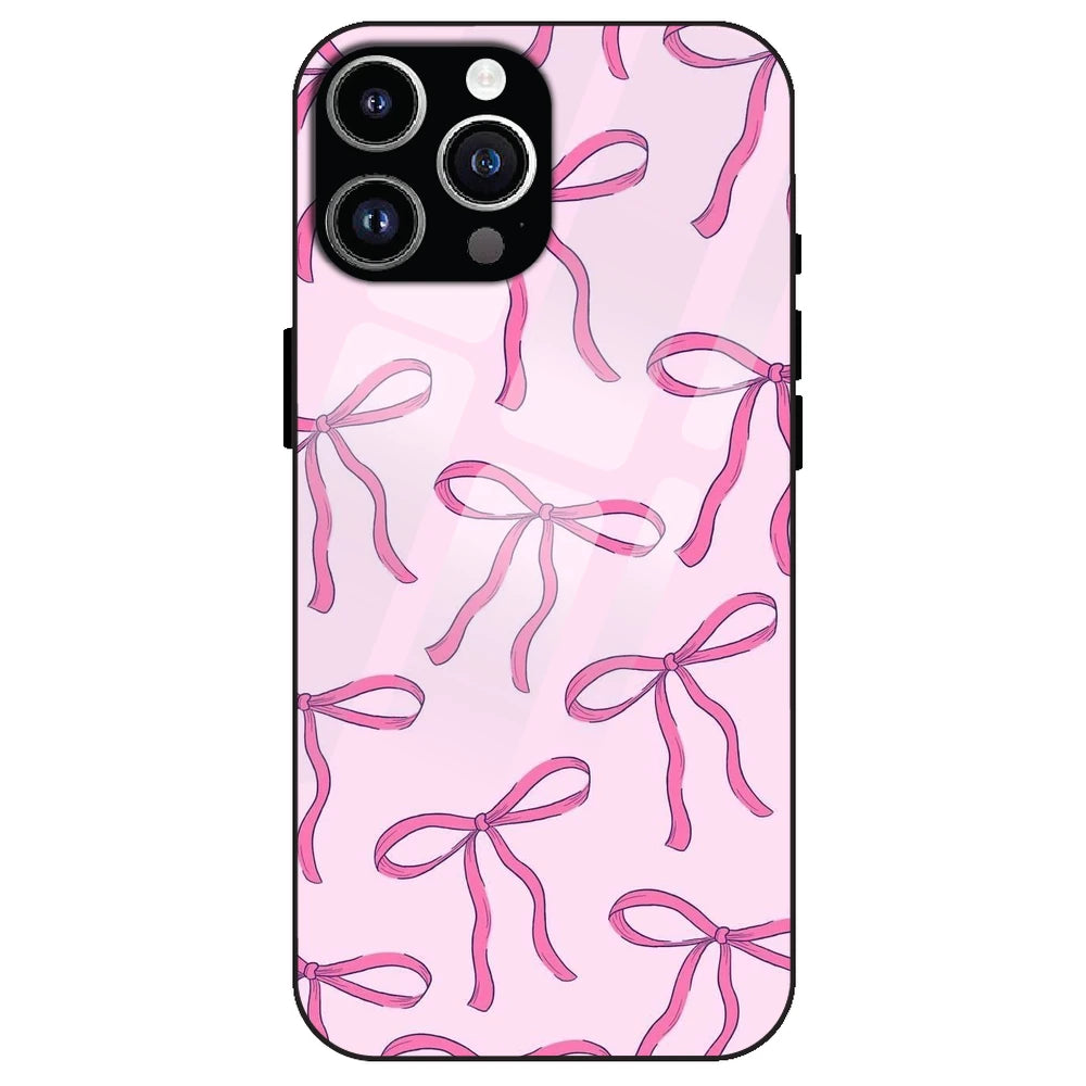 Pink Bows - Glass Case for Apple iPhone 14 Pro Max
