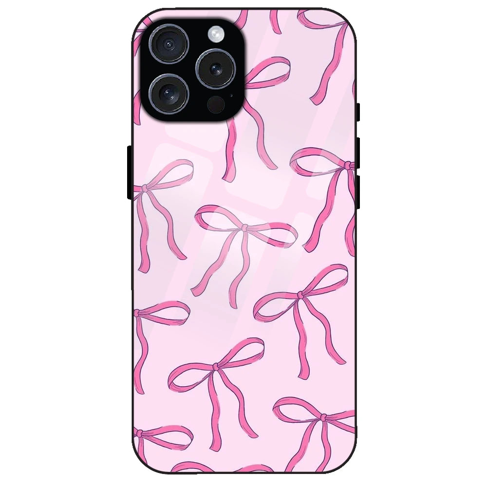 Pink Bows - Glass Case for Apple iPhone 15 Pro Max