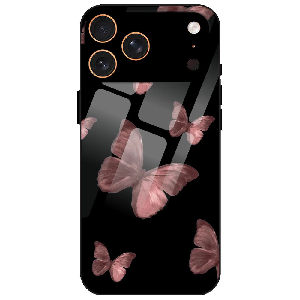 Pink Butterflies - Glass Case for Apple iPhone 17 Pro Max