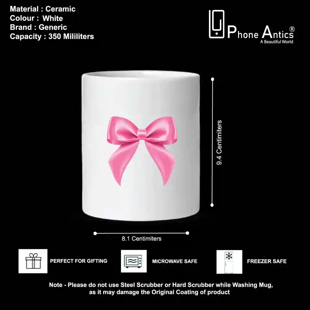 Pink Bow - Mug Infographic