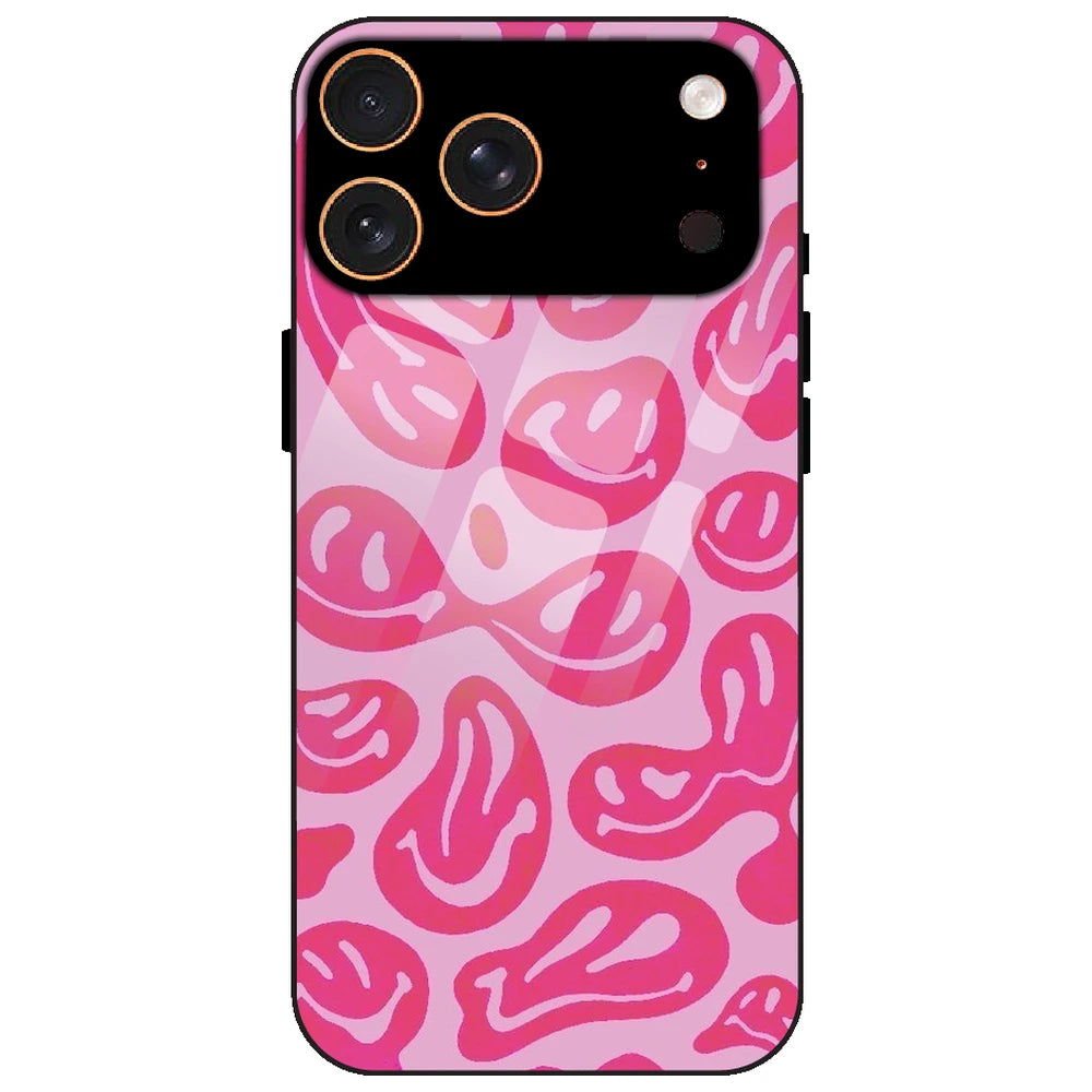 Pink Smilies - Glass Case for Apple iPhone 17 Pro