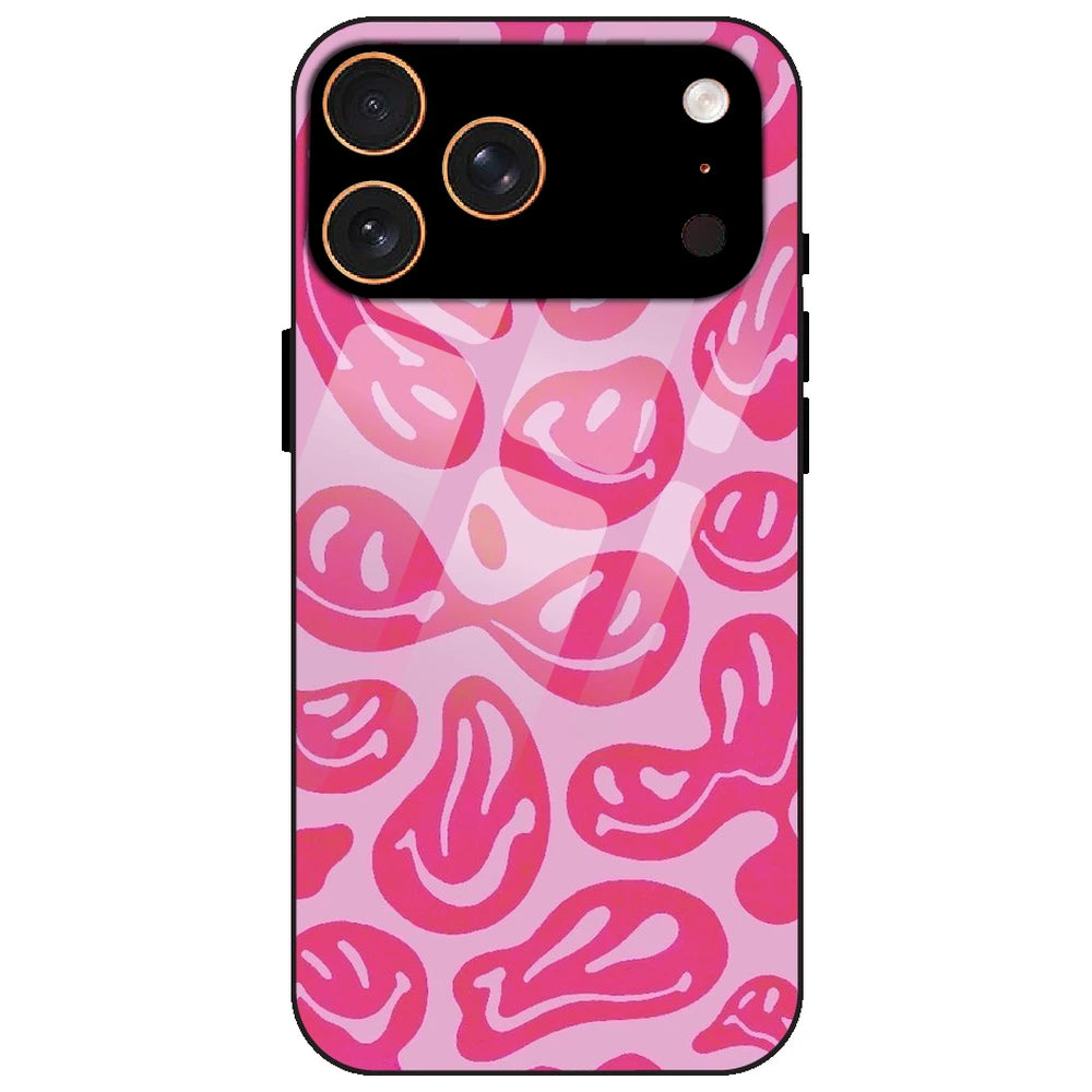 Pink Smilies - Glass Case for Apple iPhone 17 Pro Max