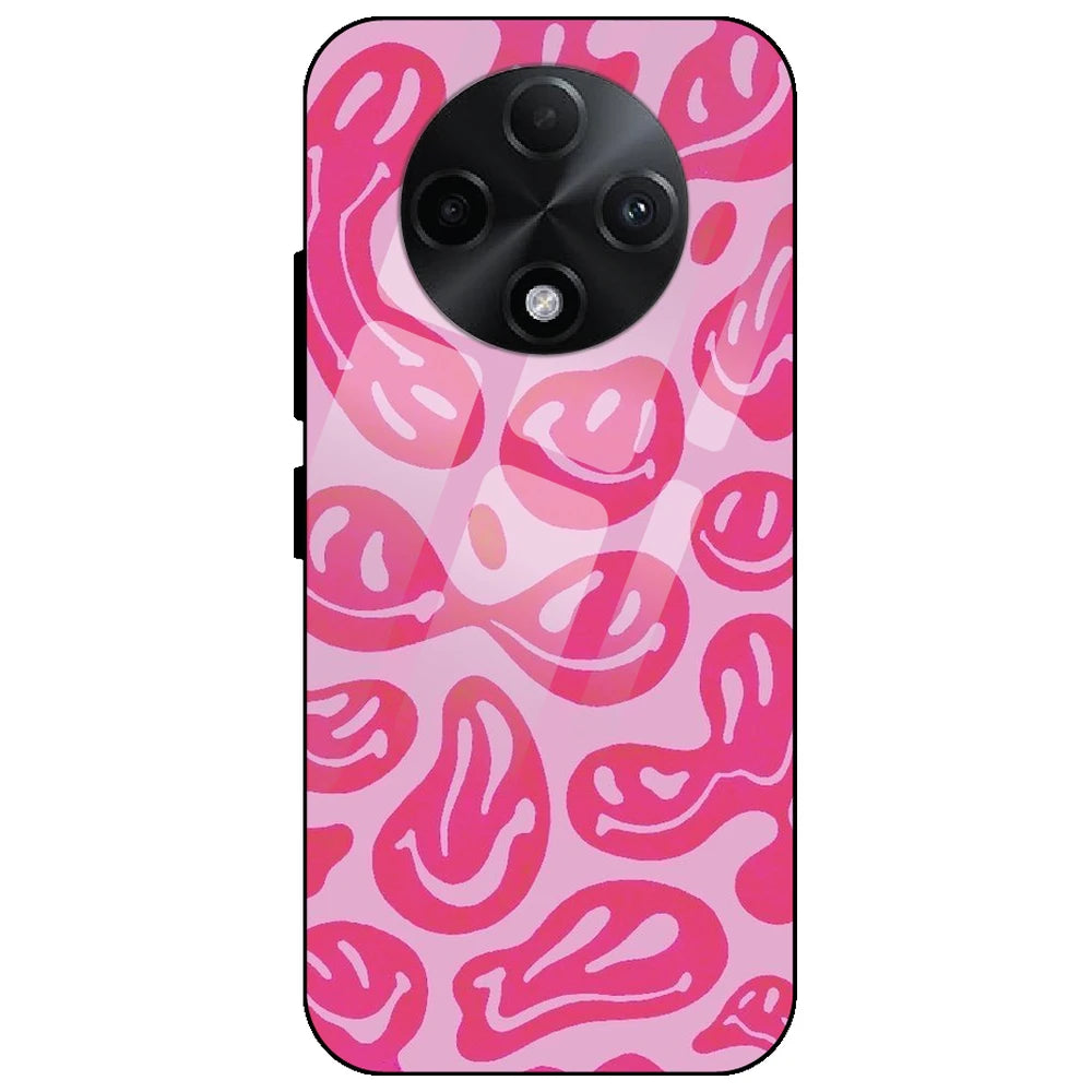 Pink Smilies - Glass Case for Oppo F27