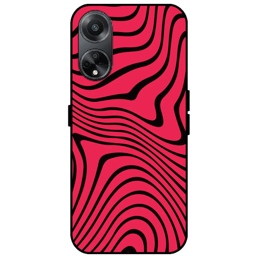 Pink Waves - Glossy Metal Silicone Case for Oppo F23 5G