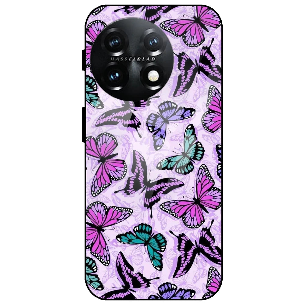 Purple Butterflies - Glass Case for OnePlus 11