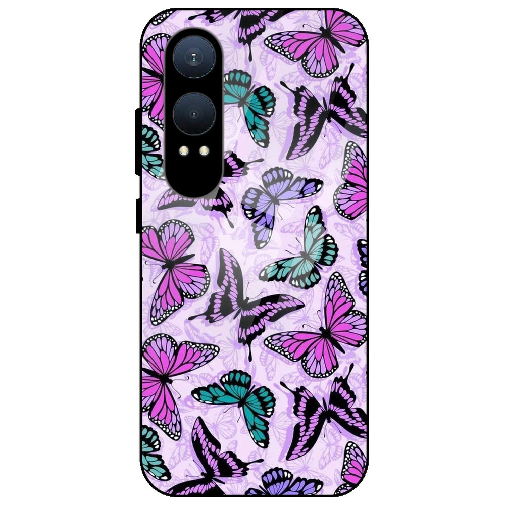 Purple Butterflies - Glass Case for OnePlus Nord CE 4 Lite