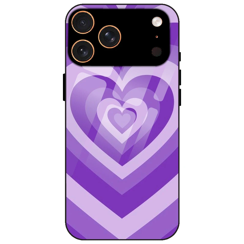 Purple Hearts - Glass Case for Apple iPhone 17 Pro