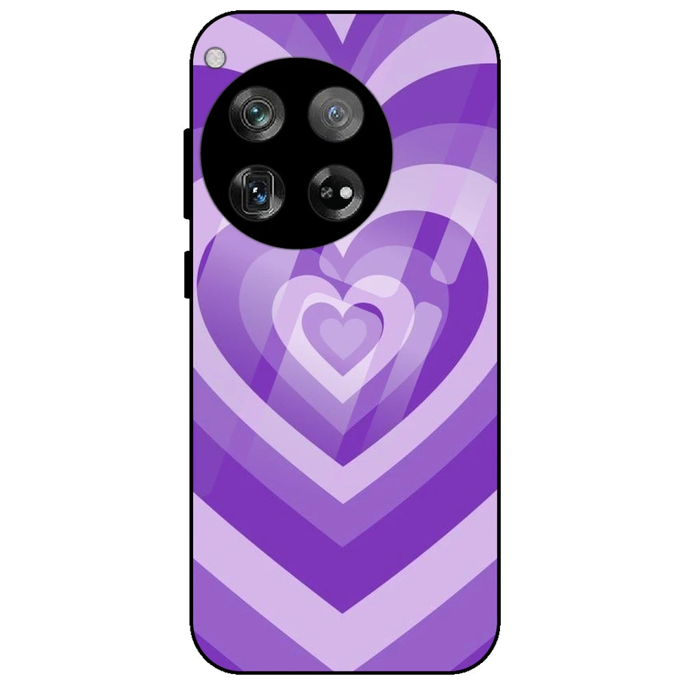 Purple Hearts - Glass Case for OnePlus 12