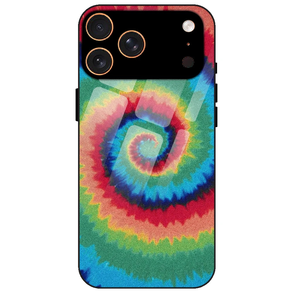 Rainbow Tie Dye - Glass Case for Apple iPhone 17 Pro