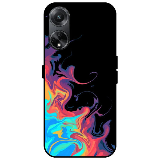 Rainbow Watermarble - Glossy Metal Silicone Case for Oppo F23 5G