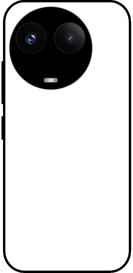 Realme 11 back cover mockup - customisable glossy metal silicone case