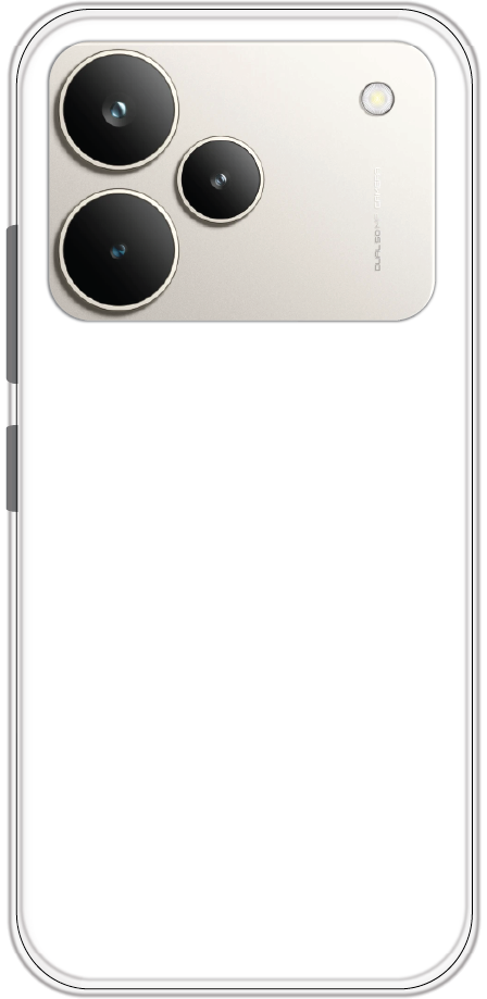 Realme P4 Pro back cover mockup - customisable soft silicone case