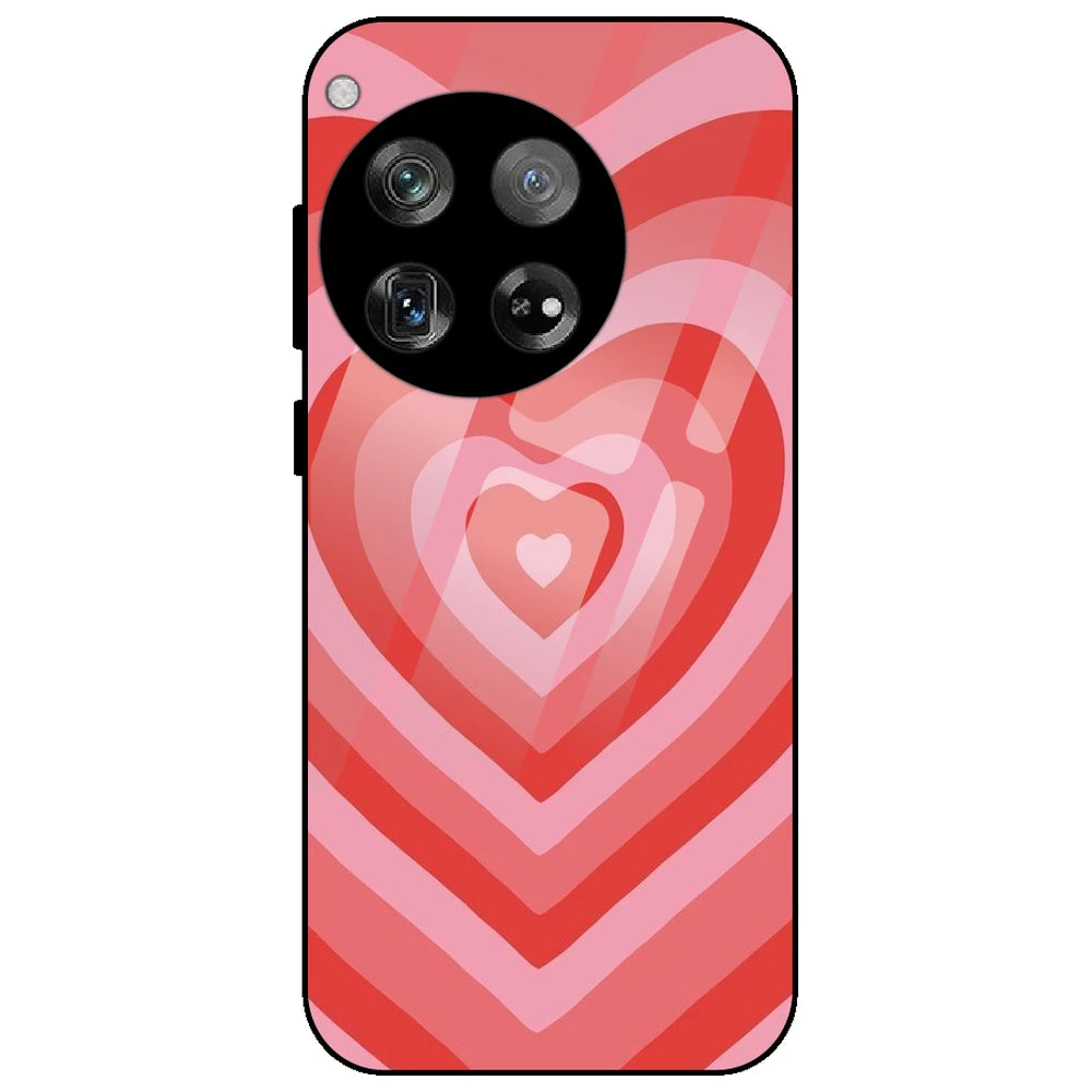 Red Hearts - Glass Case for OnePlus 12