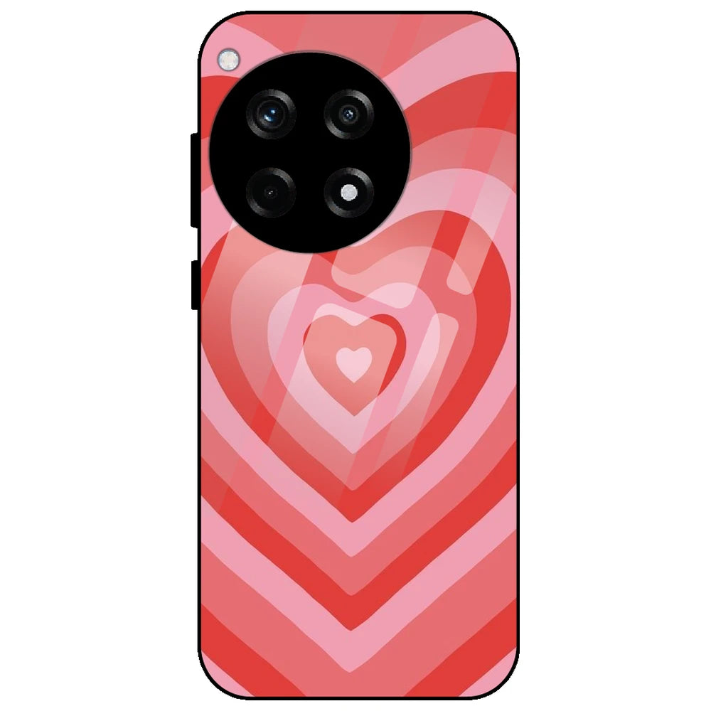 Red Hearts - Glass Case for OnePlus 12R