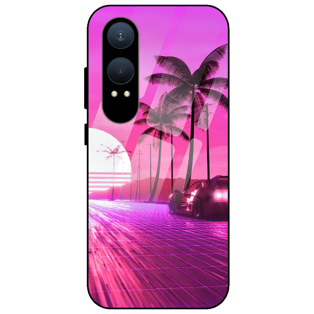 Retro Beach Synthwave - Glass Case for OnePlus Nord CE 4 Lite