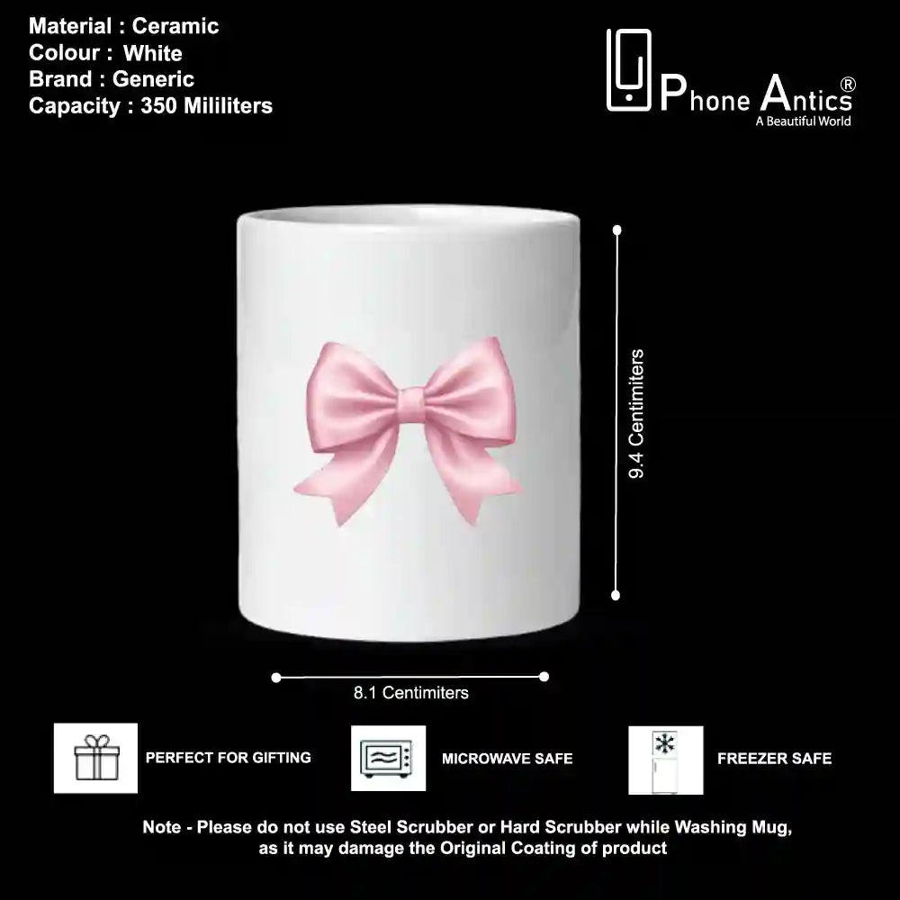 Lite Pink Bow - Mug Infographic