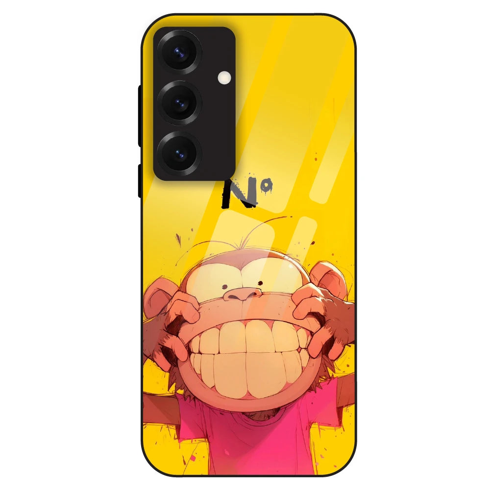 Grinning Monkey - Glass Case For Samsung Galaxy S25