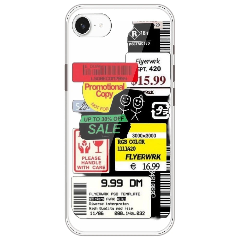 Sales - Clear Printed Silicone Case for Apple iPhone 16e