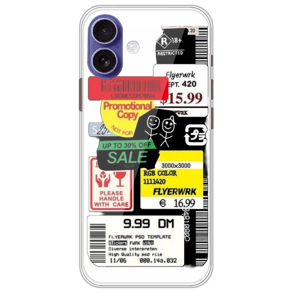Sales - Clear Printed Silicone Case for Apple iPhone 17