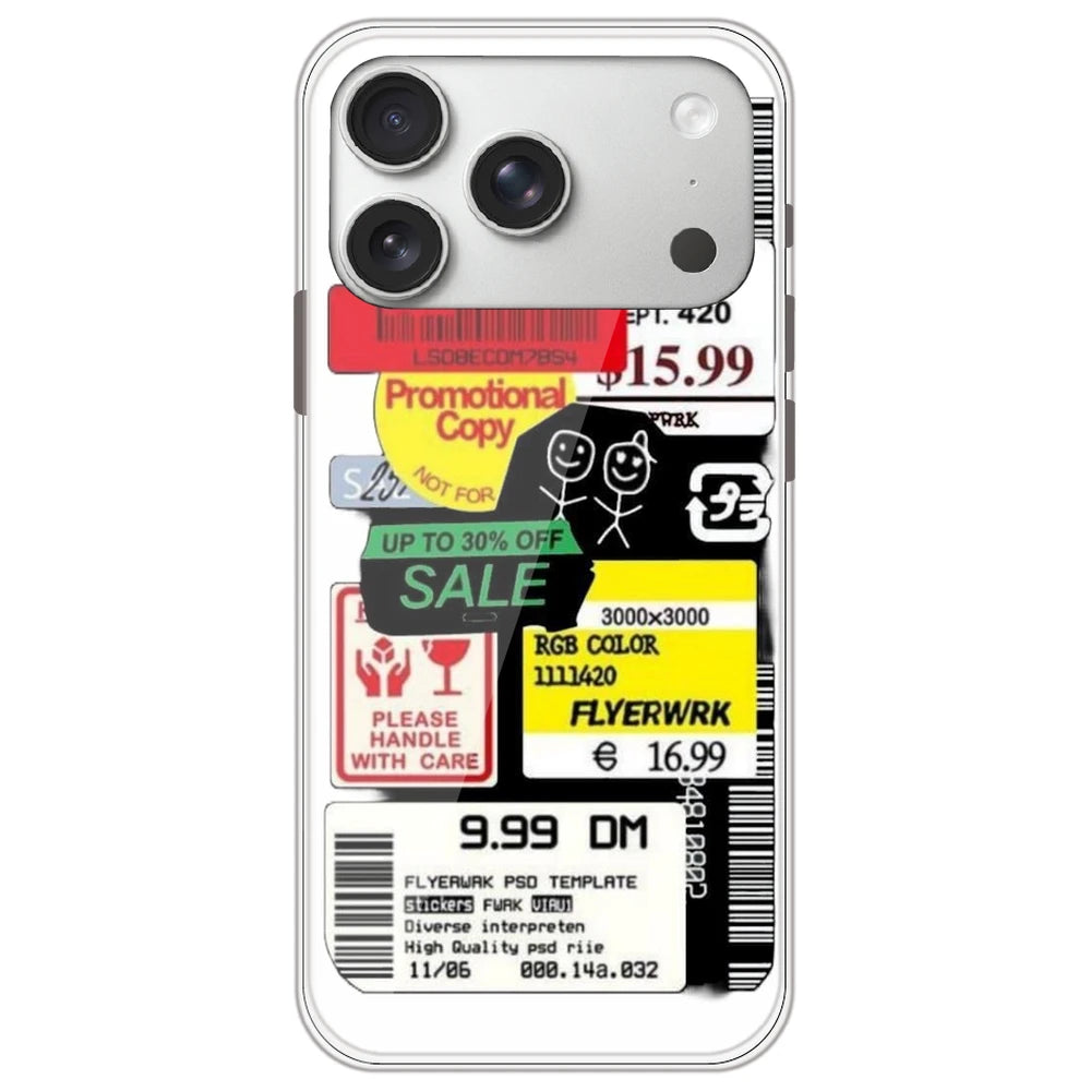 Sales - Clear Printed Silicone Case for Apple iPhone 17 Pro