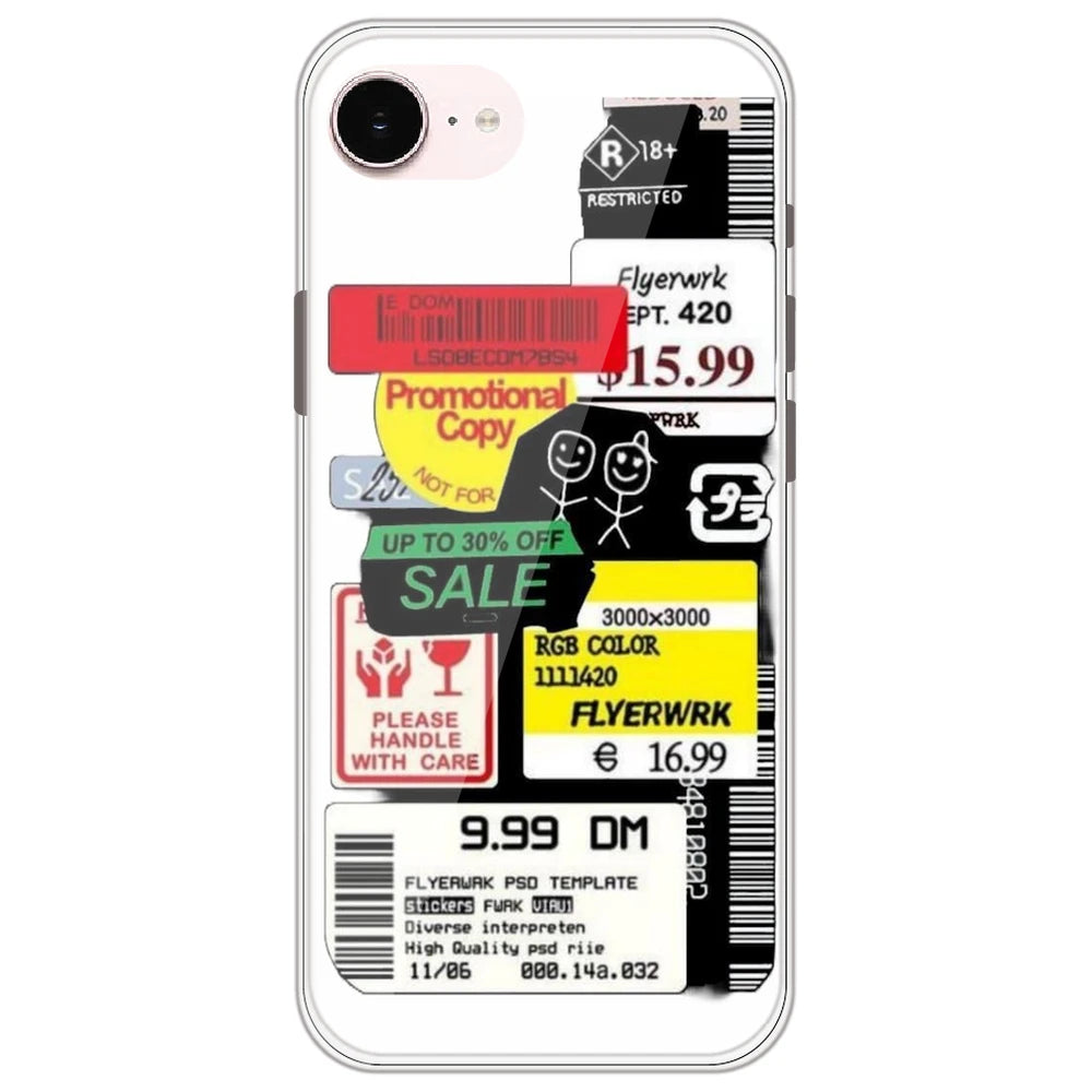 Sales - Clear Printed Silicone Case for Apple iPhone 17e