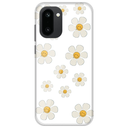 Smile Flowers - Clear Printed Silicone Case for OnePlus 15R