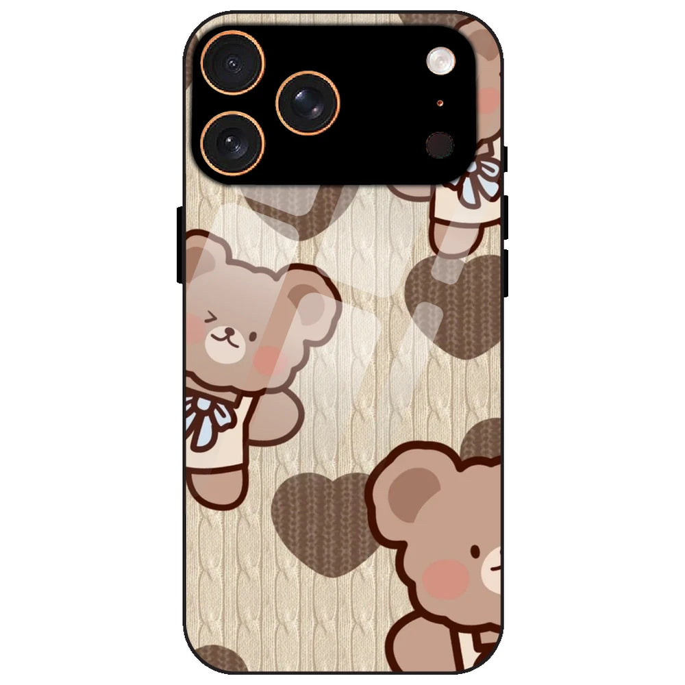 Teddy Heart - Glass Case for Apple iPhone 17 Pro