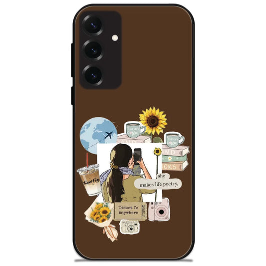 Ticket To Anywhere - Glossy Metal Silicone Case for Samsung Galaxy S25 Plus
