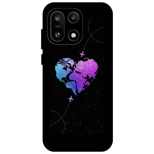 Travel Heart - Glossy Metal Silicone Case for OnePlus 15