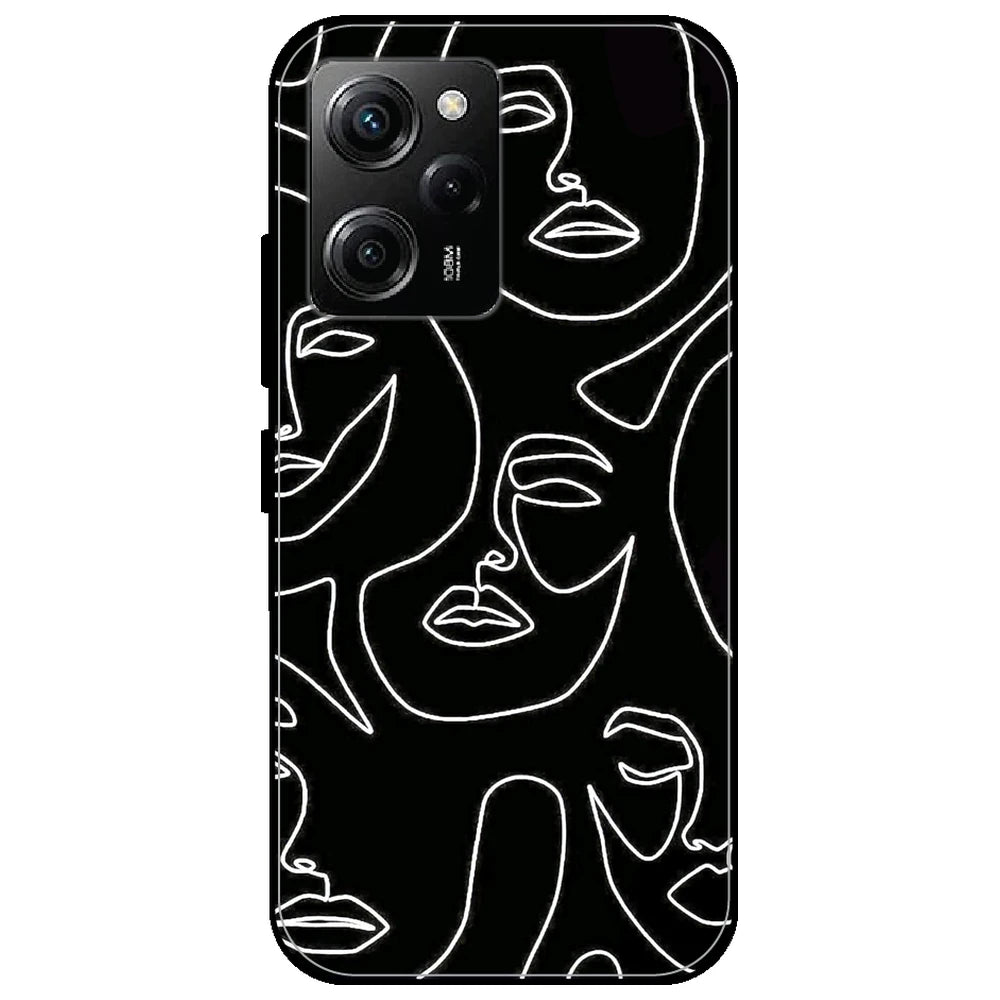 Two Faced - Glossy Metal Silicone Case for Poco X5 Pro