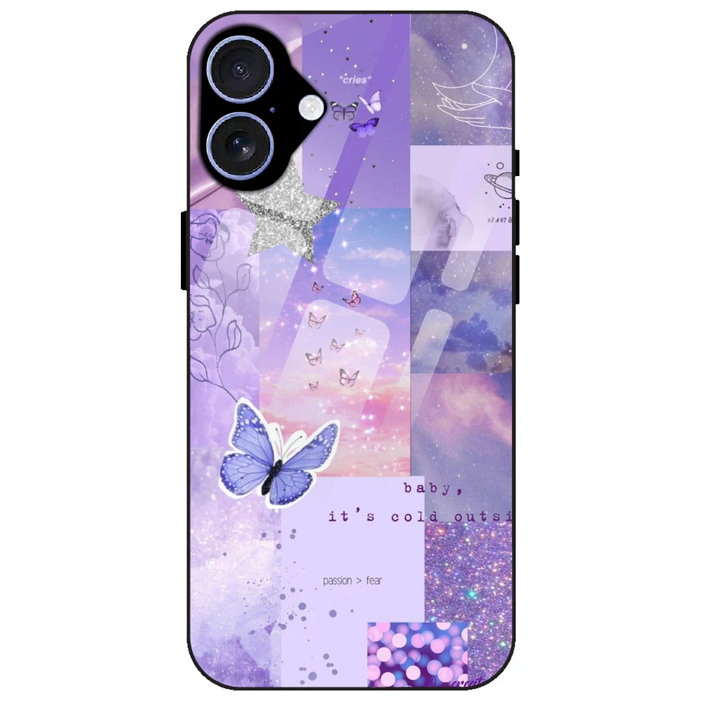 Violet Skies Collage - Glass Case for Apple iPhone 17