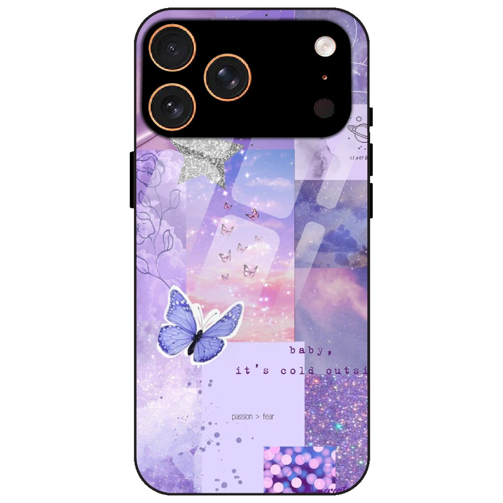 Violet Skies Collage - Glass Case for Apple iPhone 17 Pro Max