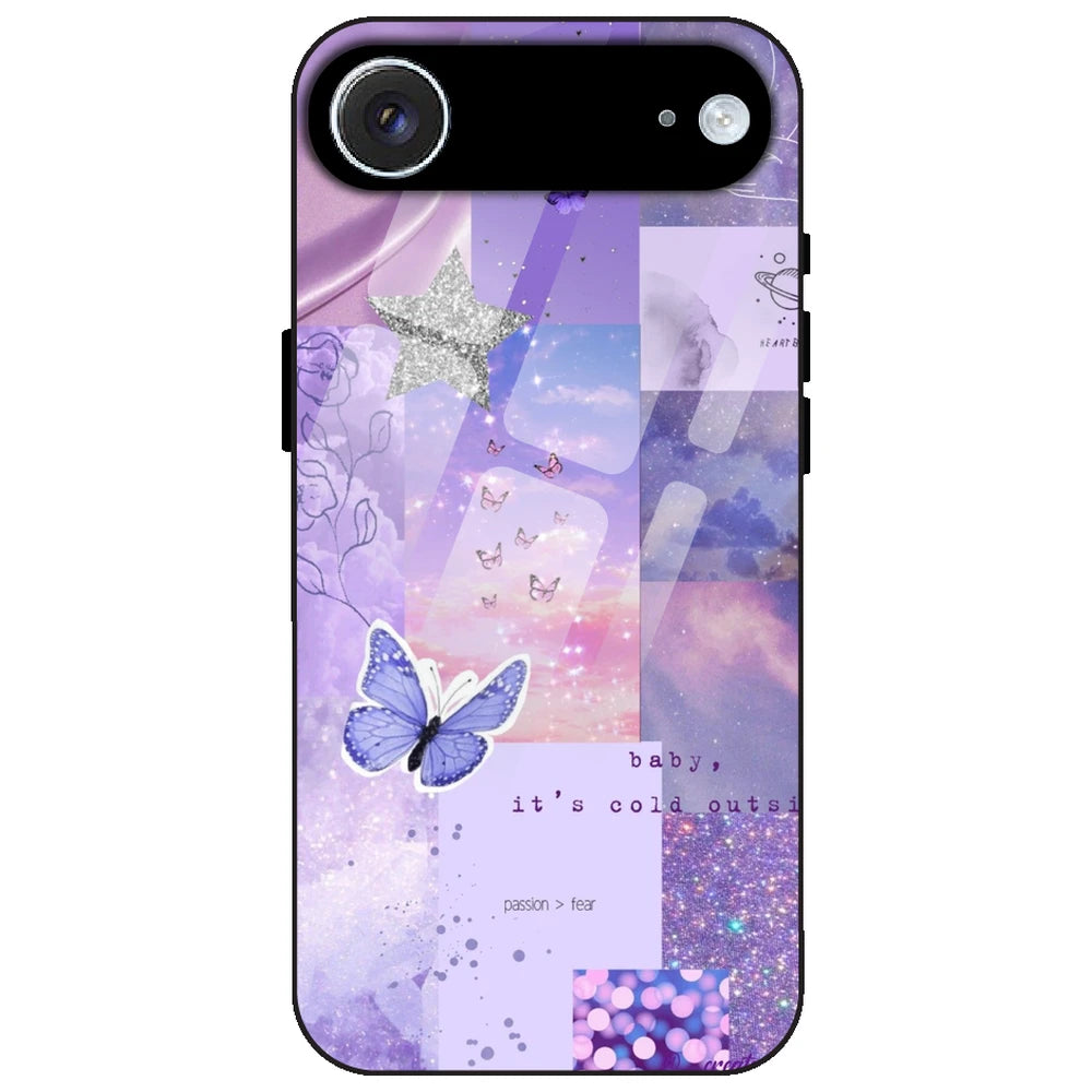 Violet Skies Collage - Glass Case for Apple iPhone Air