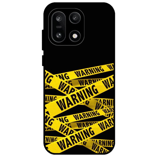 Warning - Glossy Metal Silicone Case for OnePlus 15