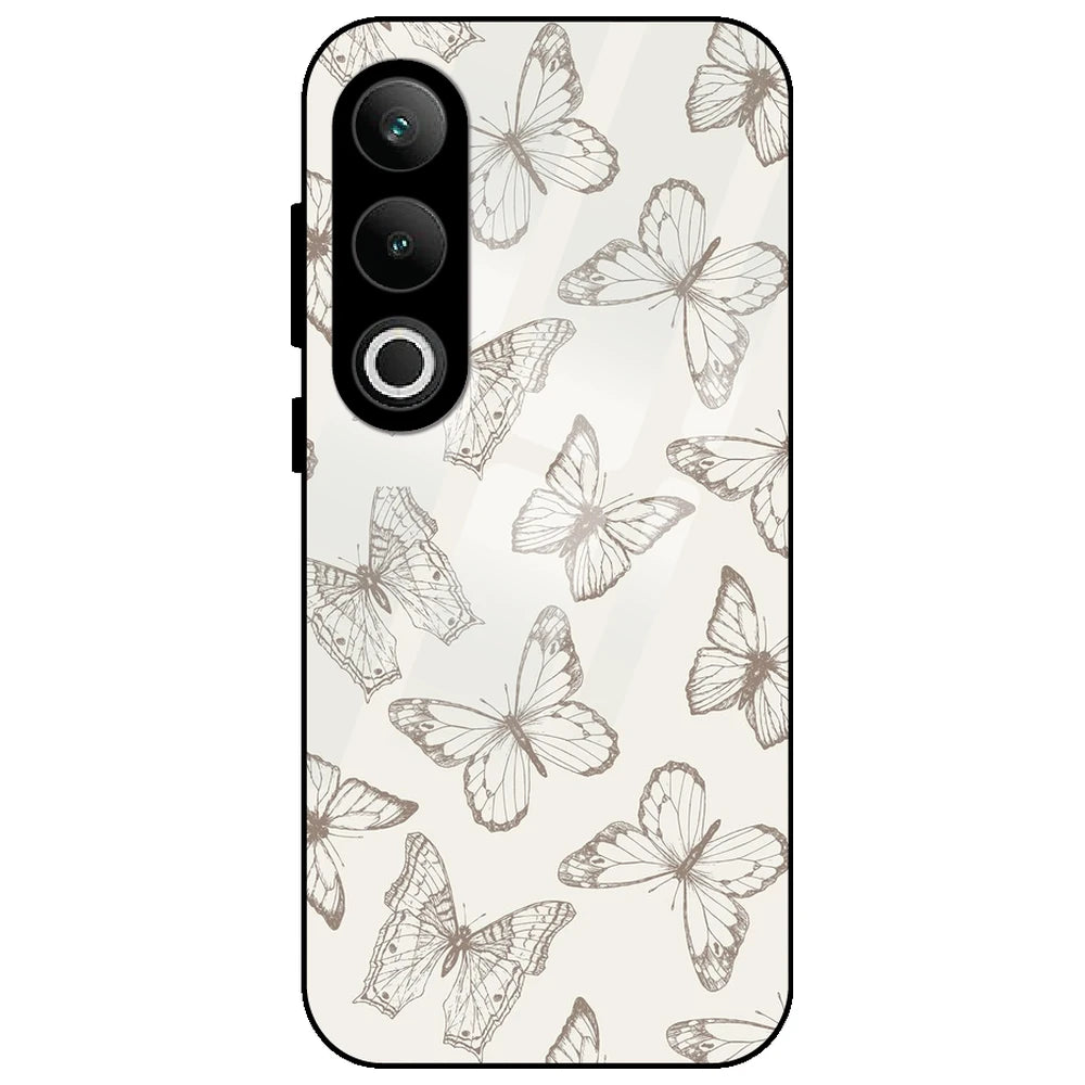 White Butterflies - Glass Case for OnePlus Nord CE 4