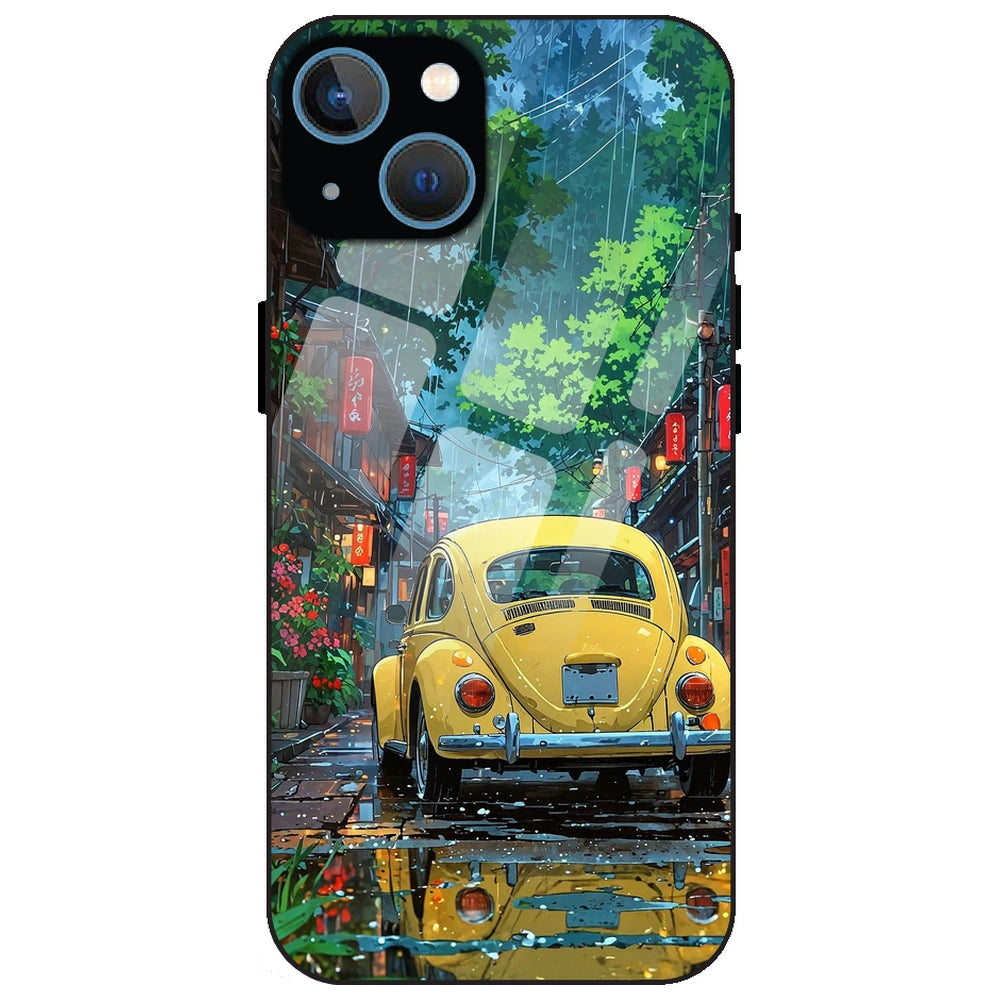 Yellow Bettle - Glass Case for Apple iPhone 13