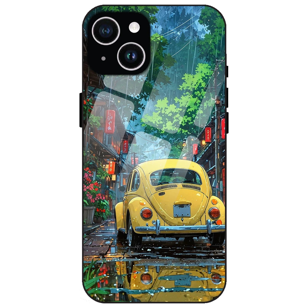 Yellow Bettle - Glass Case for Apple iPhone 15 Plus