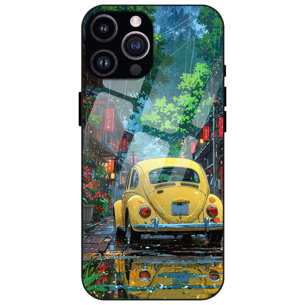 Yellow Bettle - Glass Case for Apple iPhone 15 Pro